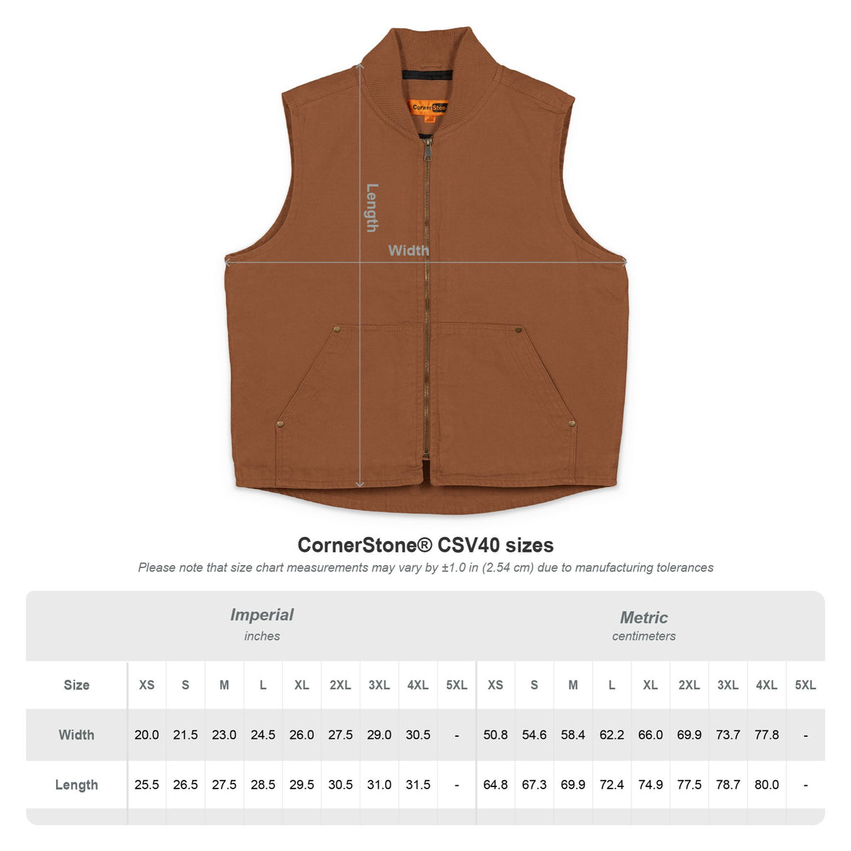 Embroidered Duck Cloth Work Vest — Rugged Cotton Utility Vest