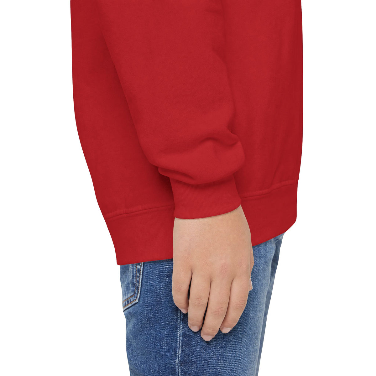 Youth Crewneck Sweatshirt - 'Lake Vibes' Wreath Graphic (Maroon)