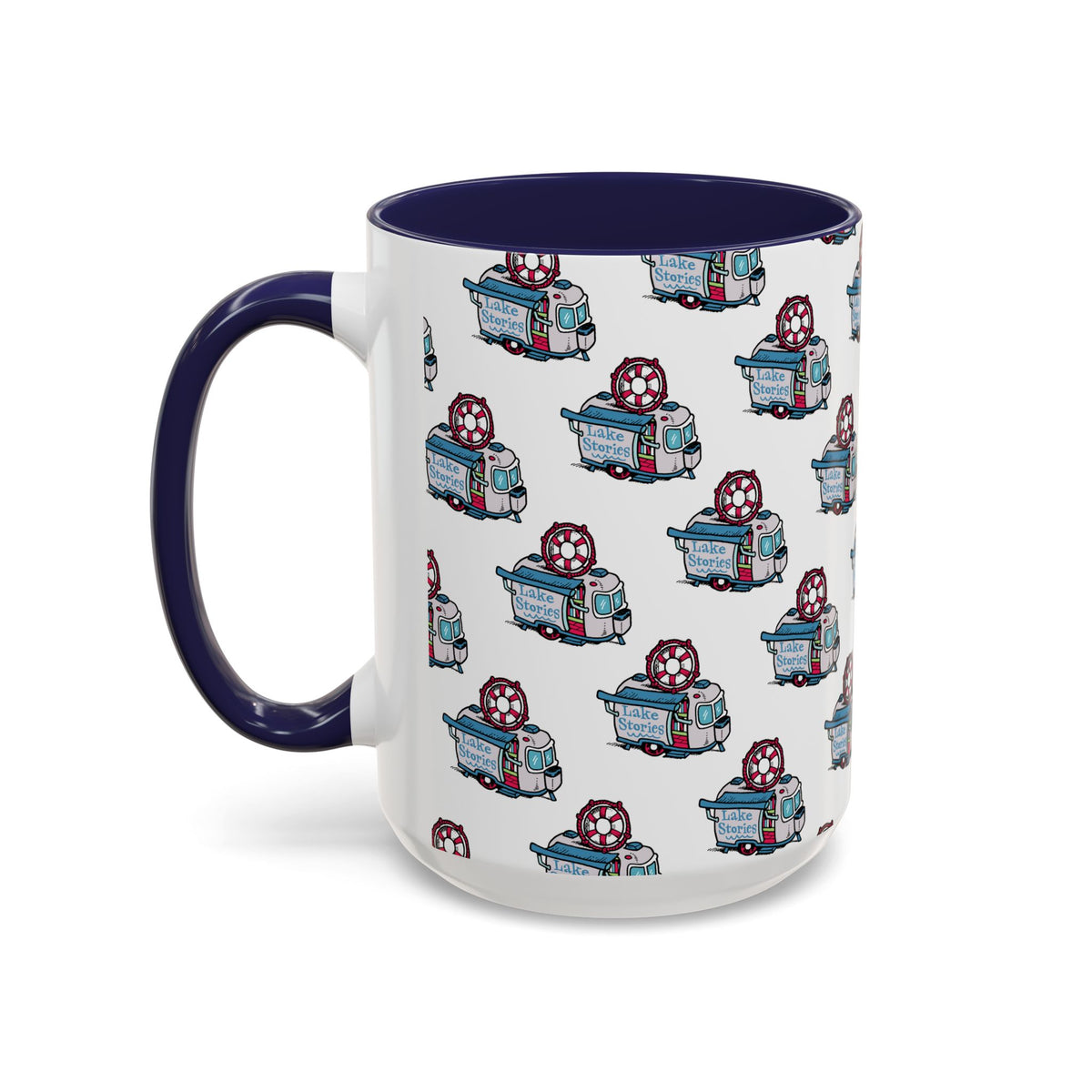 Lake Stories Pattern Coffee Mug: Kevin Cannon Original Artwork