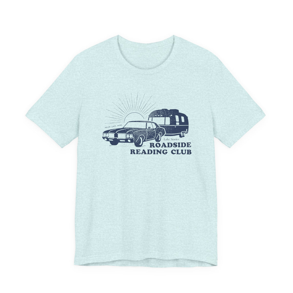 Roadside Reading Club Tee — Vintage Car &amp; Trailer Booklover Shirt