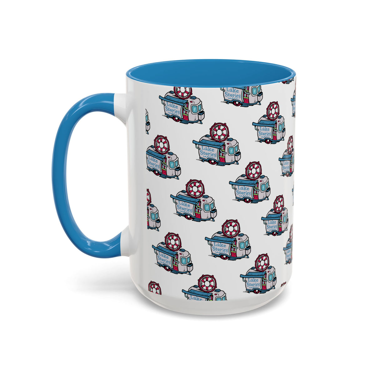 Lake Stories Pattern Coffee Mug: Kevin Cannon Original Artwork