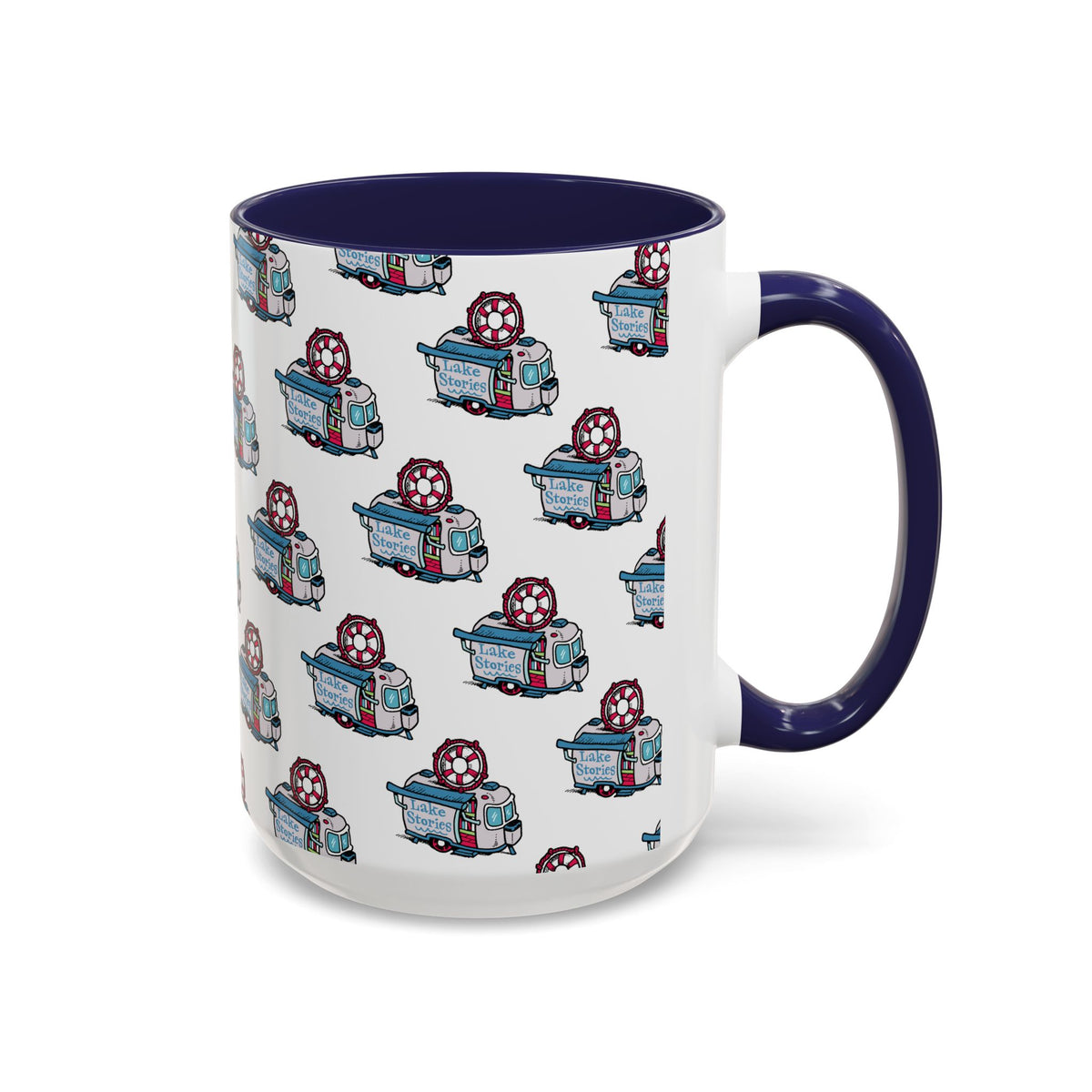 Lake Stories Pattern Coffee Mug: Kevin Cannon Original Artwork