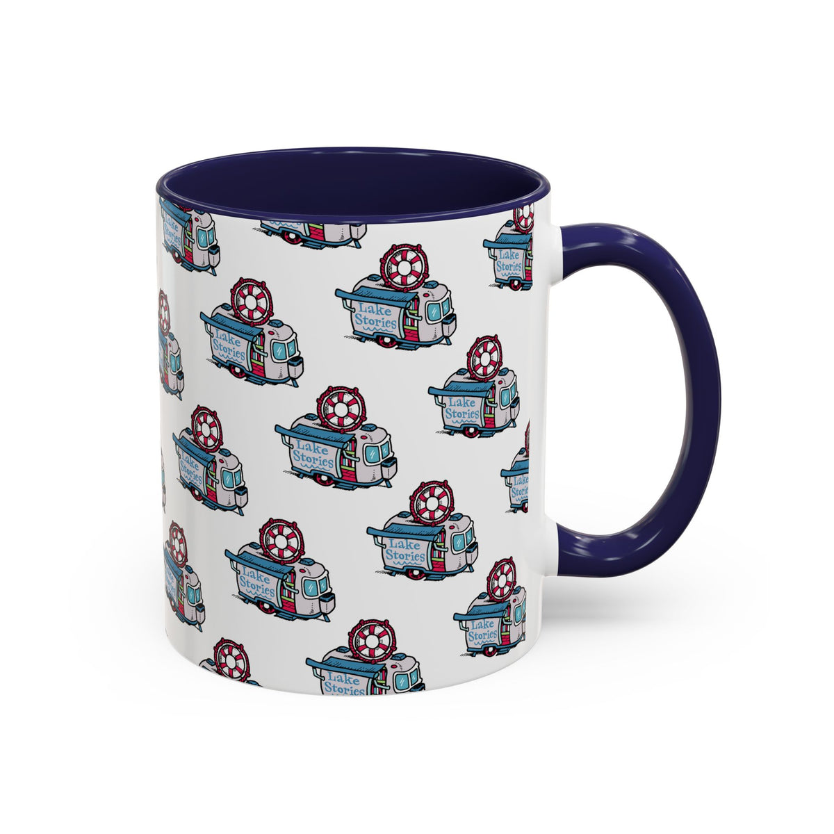Lake Stories Pattern Coffee Mug: Kevin Cannon Original Artwork