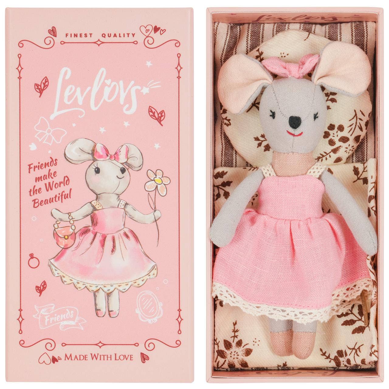 Levlovs Mouse Lili in a Box with the Bedding Summer Gift