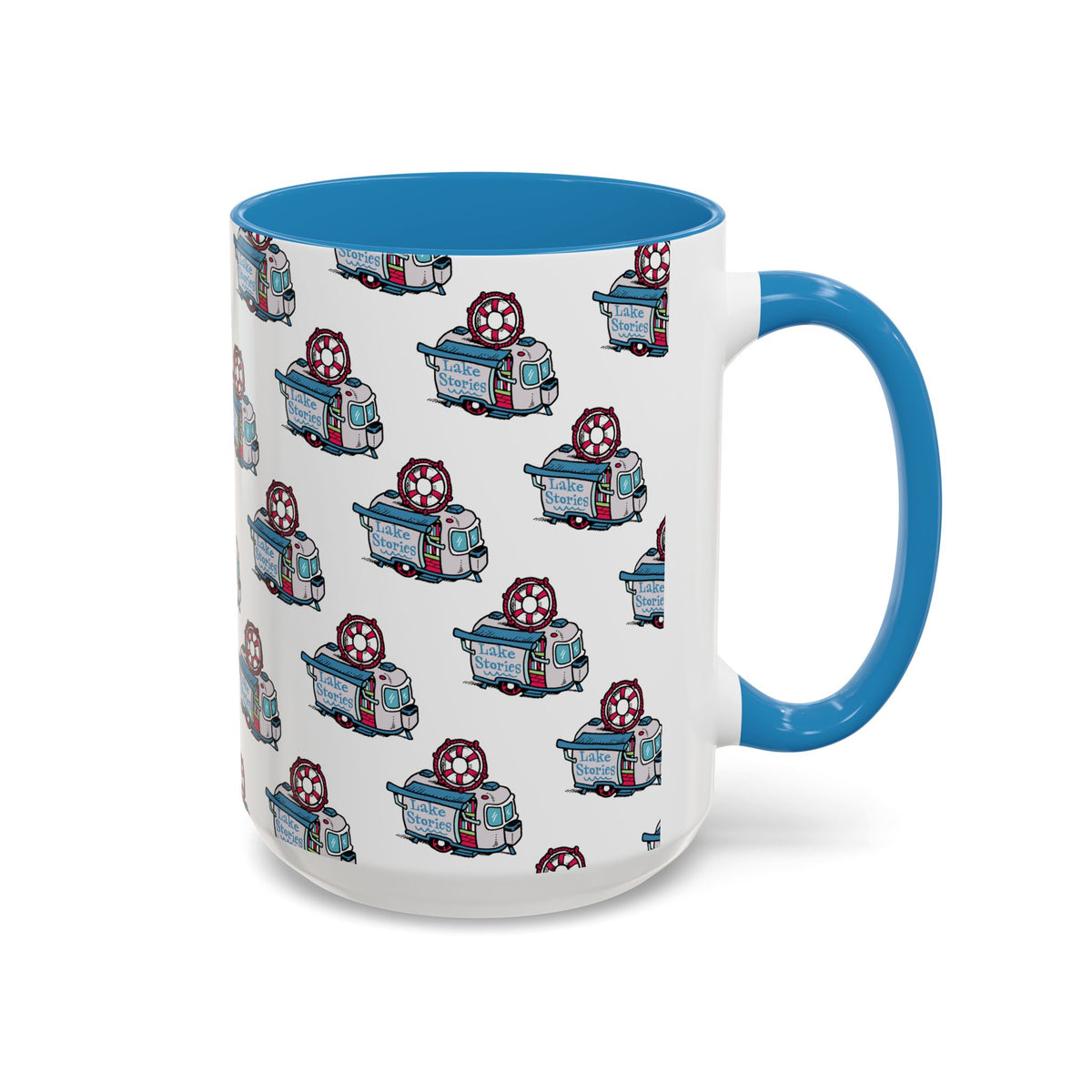 Lake Stories Pattern Coffee Mug: Kevin Cannon Original Artwork