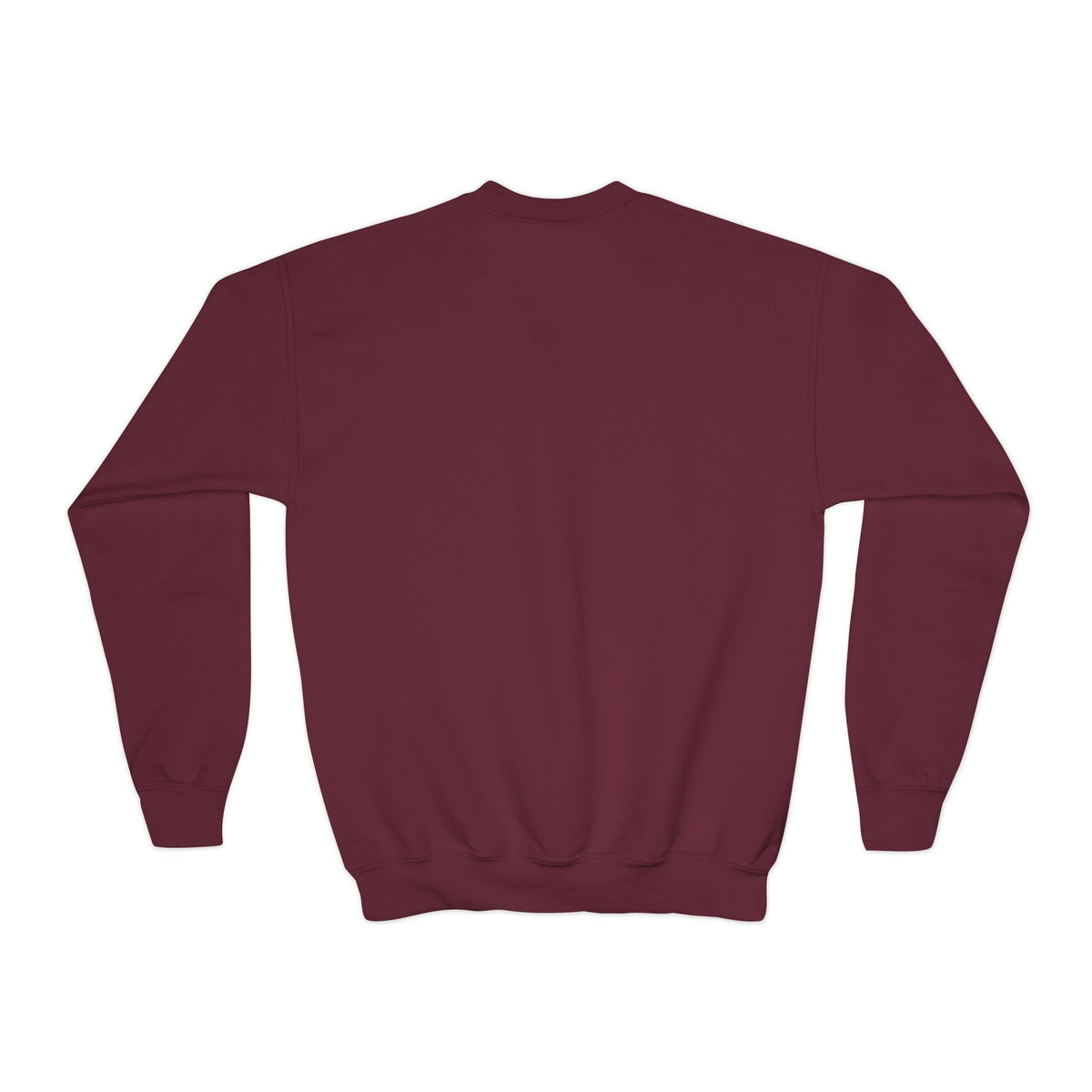 Youth Crewneck Sweatshirt - 'Lake Vibes' Wreath Graphic (Maroon)