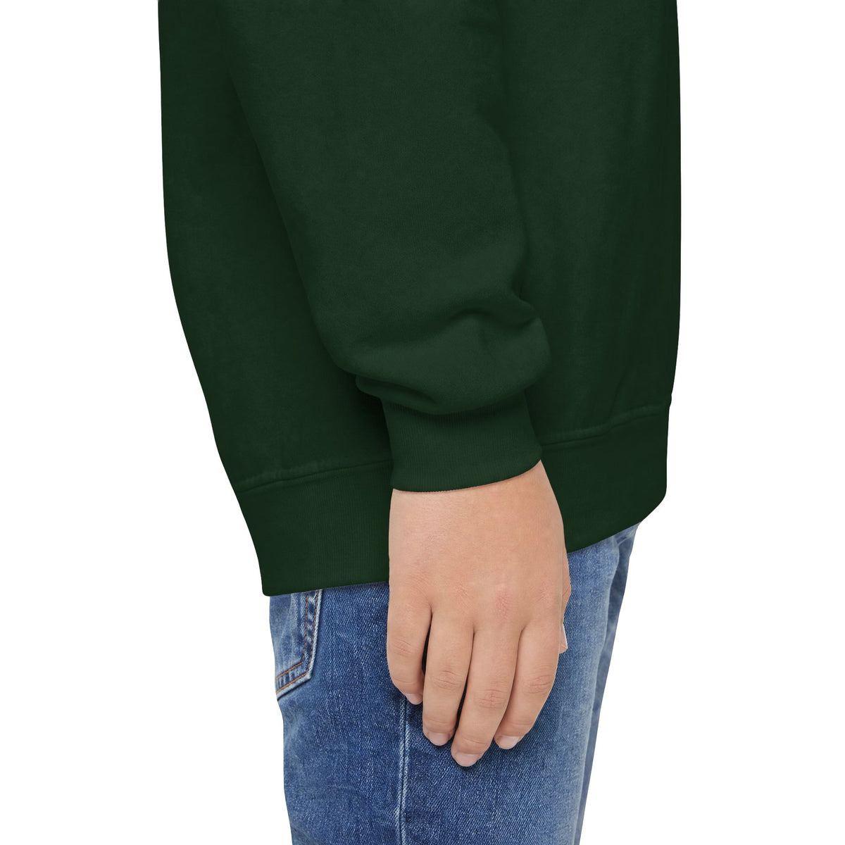 Youth Crewneck Sweatshirt - 'Lake Vibes' Wreath Graphic (Maroon)