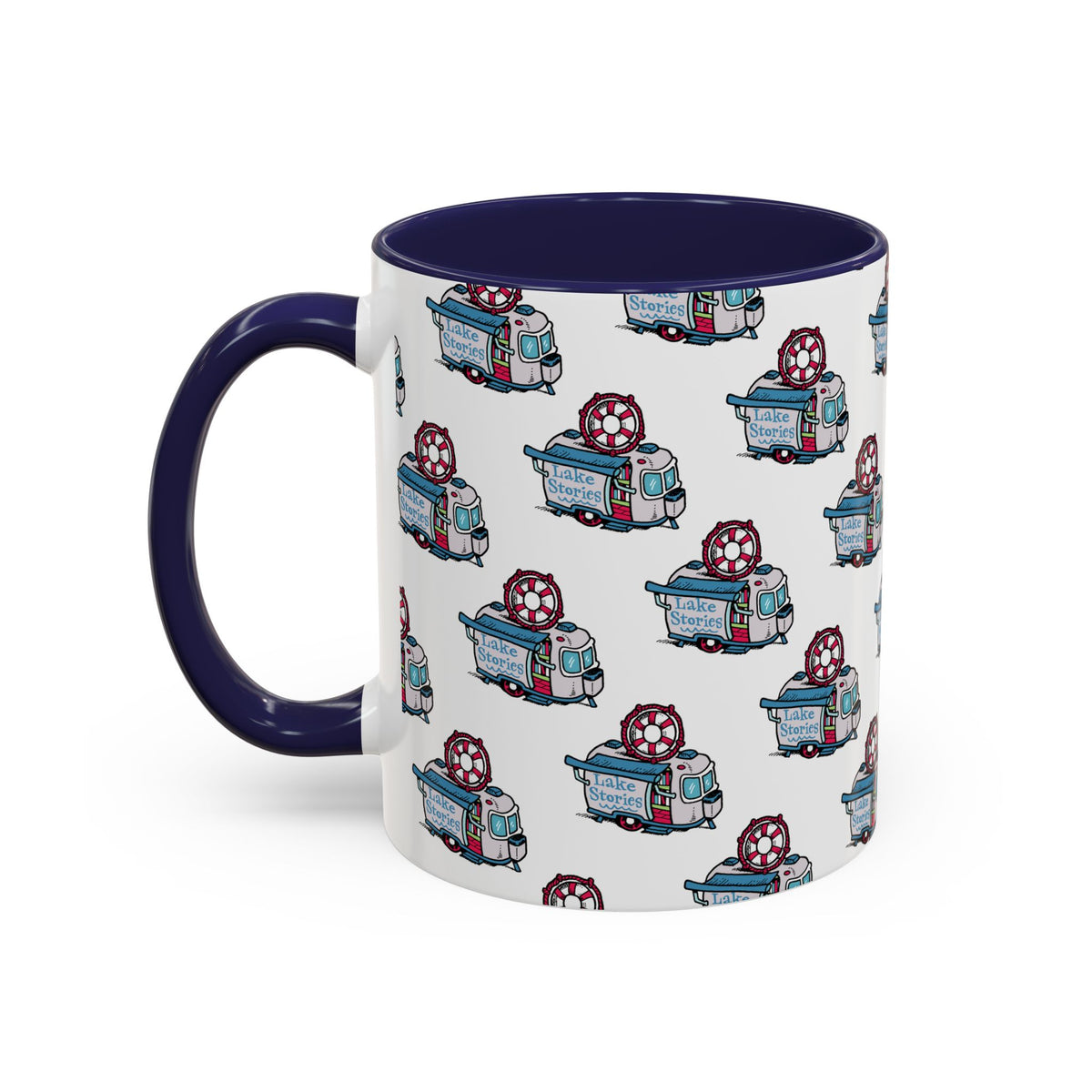 Lake Stories Pattern Coffee Mug: Kevin Cannon Original Artwork