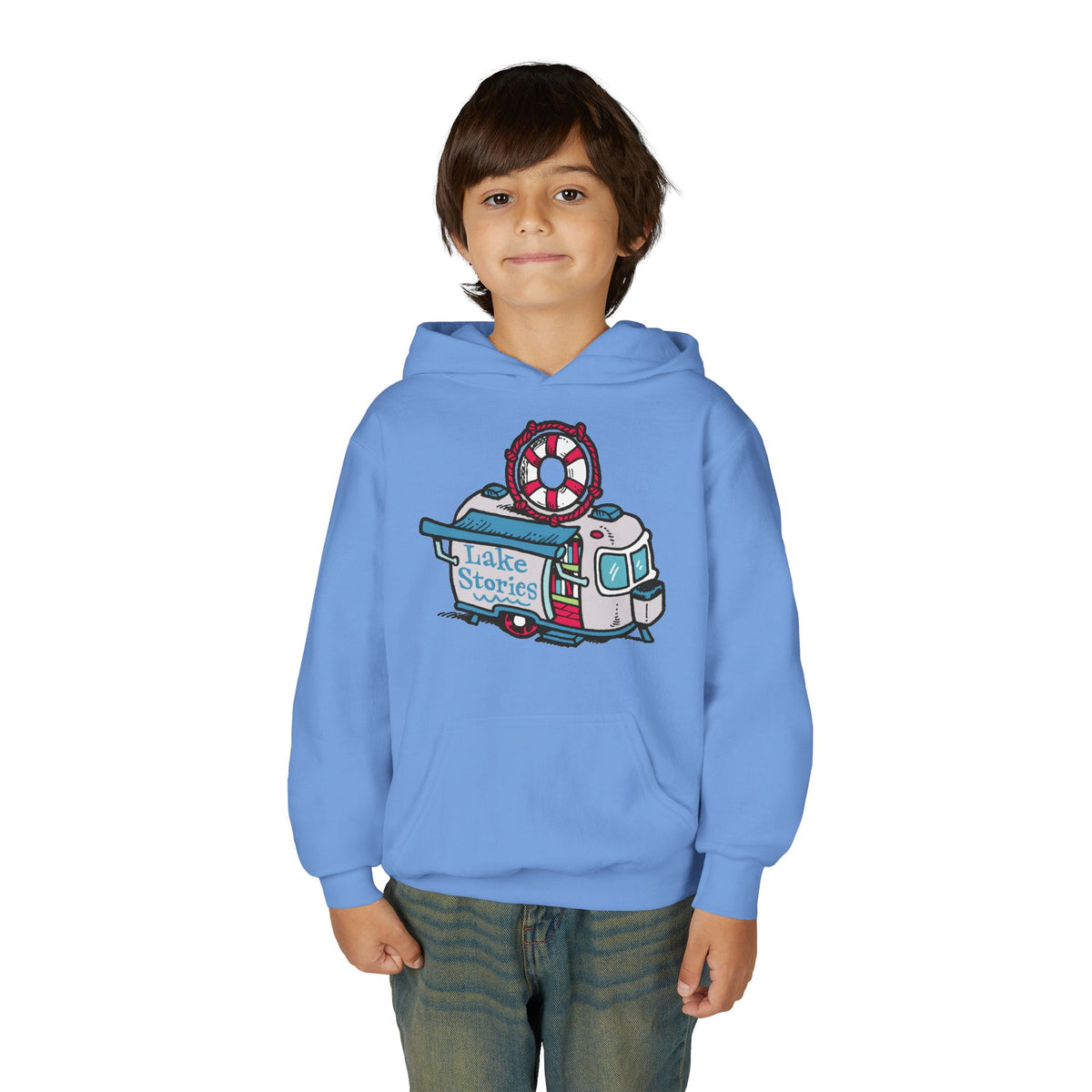 Lake Stories Youth Hoodie: Original Artwork by Kevin Cannon