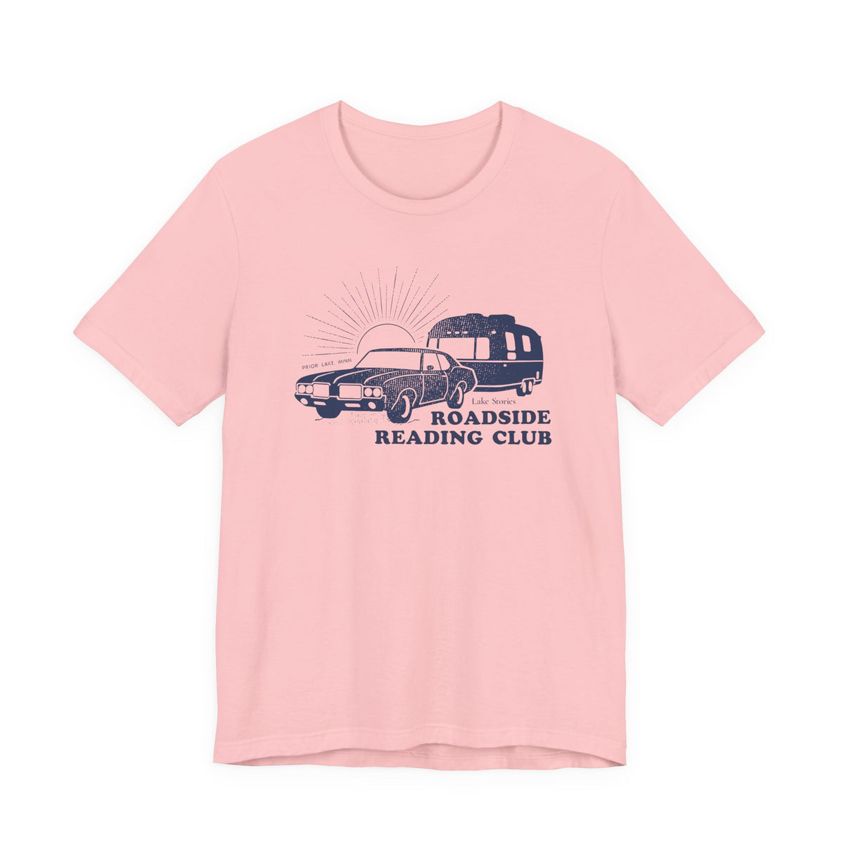 Roadside Reading Club Tee — Vintage Car &amp; Trailer Booklover Shirt