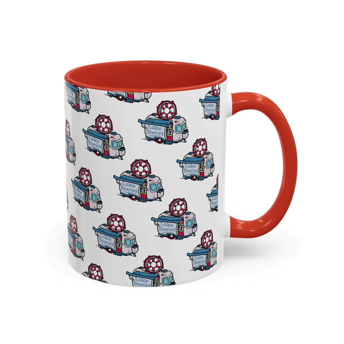 Lake Stories Pattern Coffee Mug: Kevin Cannon Original Artwork