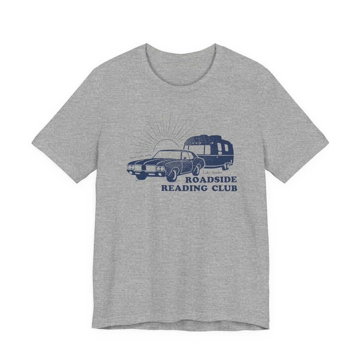 Roadside Reading Club Tee — Vintage Car &amp; Trailer Booklover Shirt