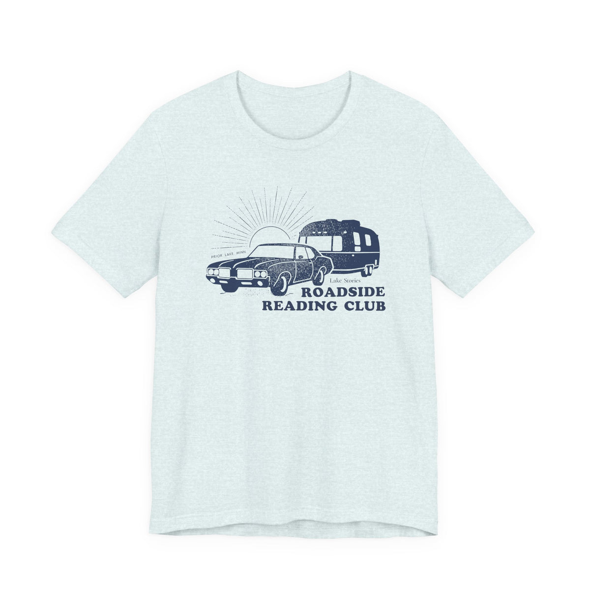 Roadside Reading Club Tee — Vintage Car &amp; Trailer Booklover Shirt