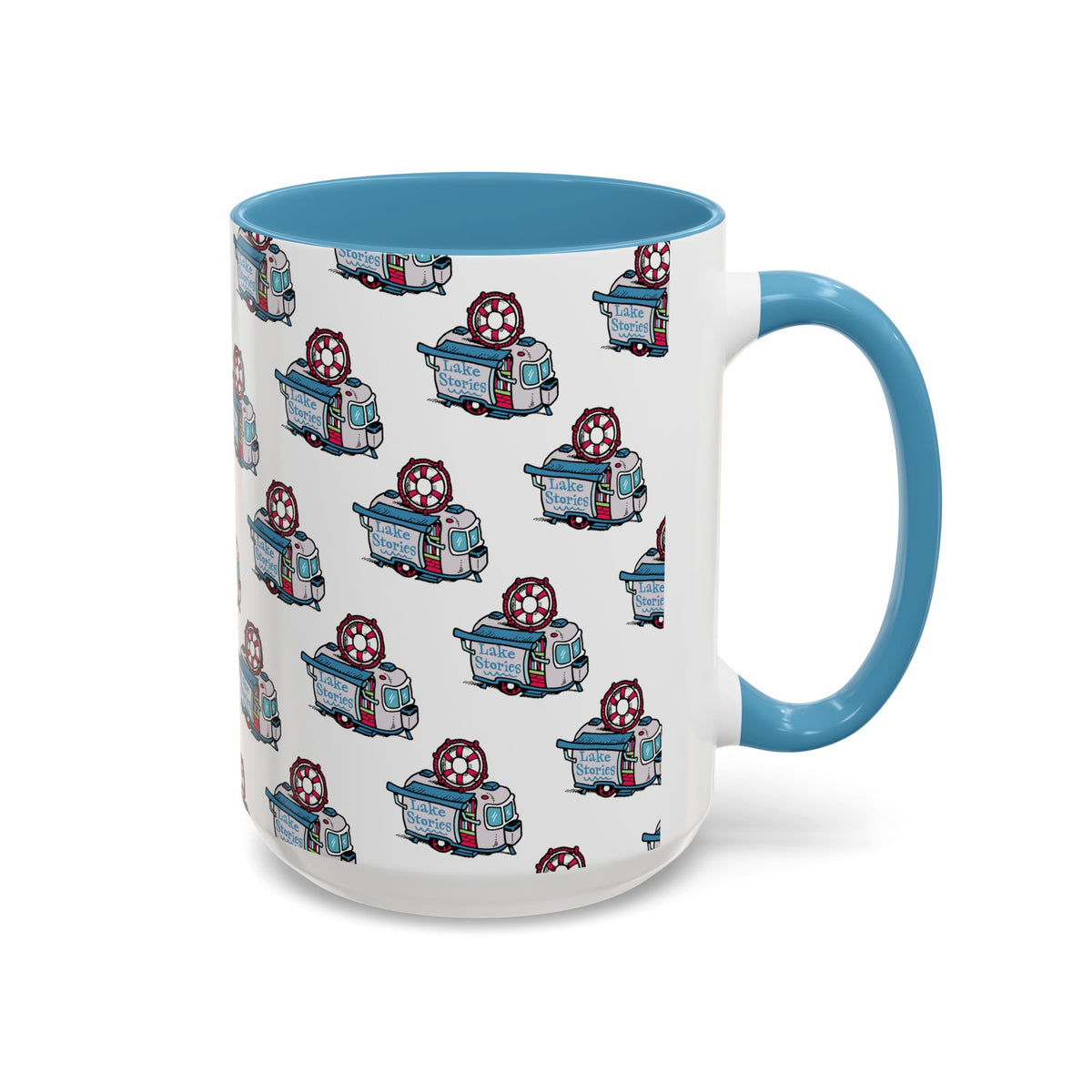 Lake Stories Pattern Coffee Mug: Kevin Cannon Original Artwork